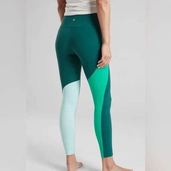 Athleta Elation Asym 7/8” Colorblock Leggings - Picture 1 of 10